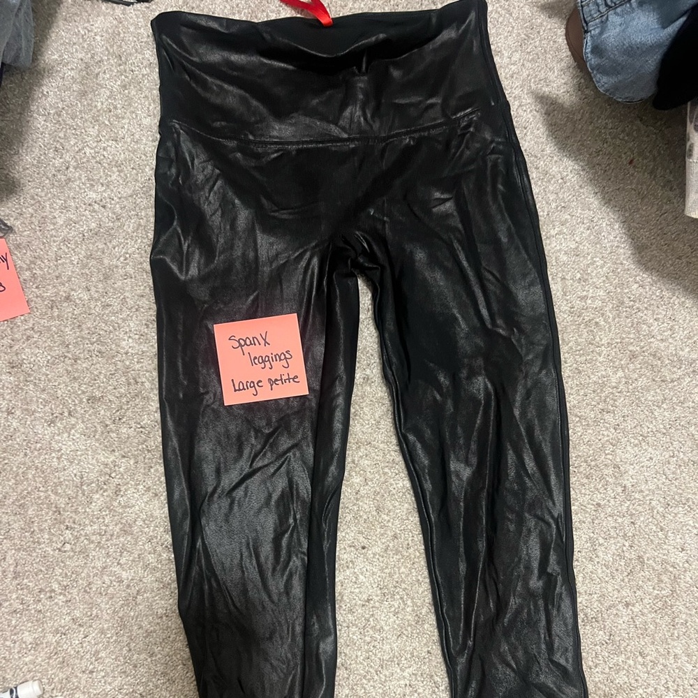 Spanx faux leather leggings